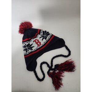 Youth Boston Red Sox New Era Winter Hat With Tassels MLB Toboggan Cap